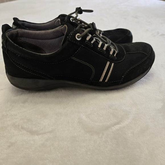 DANSKOS - Comfortable Walking Shoes Everyday Sneakers Black Suede Leather